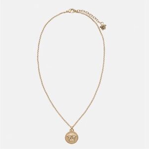 Versace Medusa Pendant Necklace - Gold Tone Medusa Head Charm, Designer Unisex